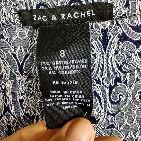 Zac & Rachel Textured Stretch Pull-on Dress Pants - Picture 7 of 9